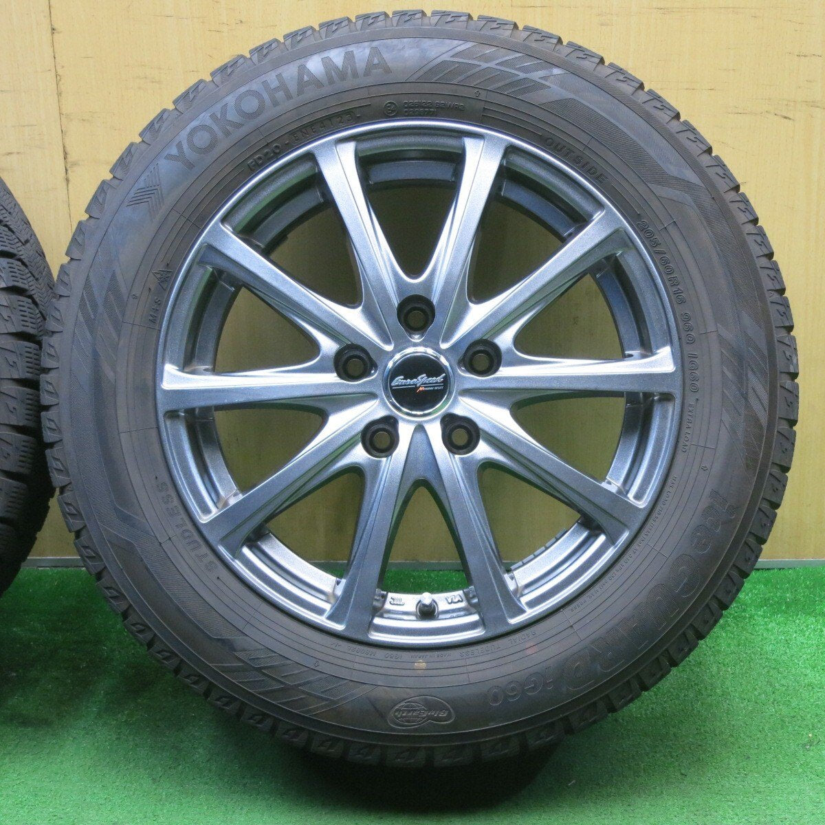 バリ溝！23年！9.5分★スタッドレス 205/60R16 ヨコハマ アイスガード iG60 EuroSpeed MANARAY SPORT ユーロスピード 16インチ PCD114.3/5H★5033001NJス