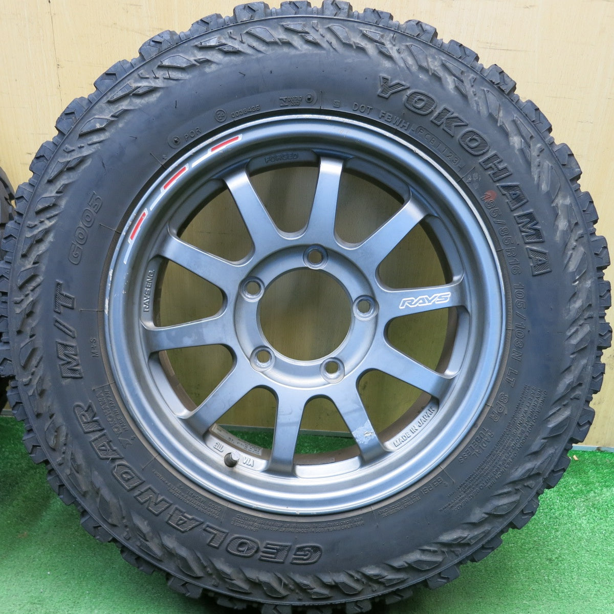 4本価格！23年◎RAYS A LAP-J REDOT 185/85R16 105/103N ヨコハマ ジオランダー M/T G003 レイズ 16インチ PCD139.7/5H◎6090604HAノ