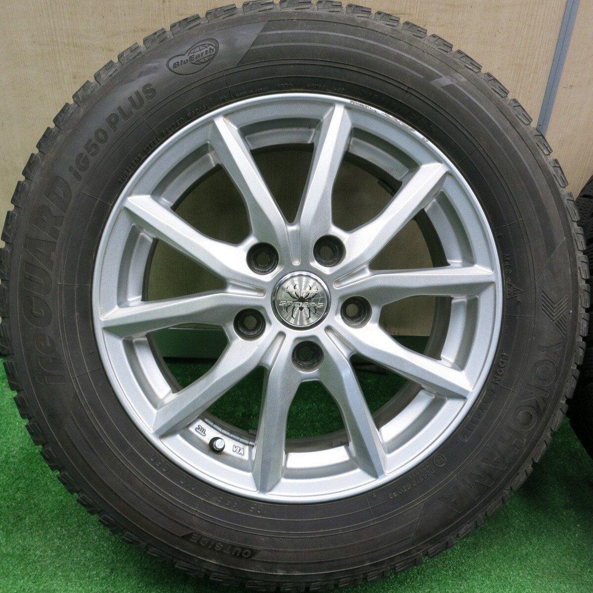 4本価格★スタッドレス 195/65R15 ヨコハマ アイスガード iG50 プラス EURO SPEED SPIDER-S 15インチ PCD114.3/5H★4120506TNス