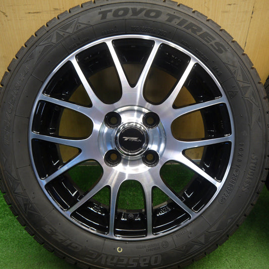 バリ溝！25年！キレイ！ほぼ10分◎スタッドレス 155/65R14 トーヨー オブザーブ GIZ3 TOPRUN トップラン 14インチ PCD100/4H◎6070103Hス