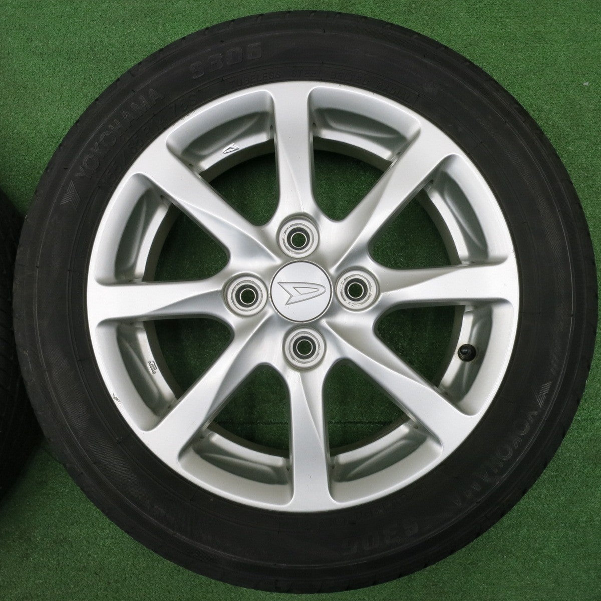 [送料無料] 超バリ溝！23年！ほぼ10分★ダイハツ タント ムーヴ 等 純正 155/65R14 ヨコハマ S306 14インチ PCD100/4H★5010206NJノ