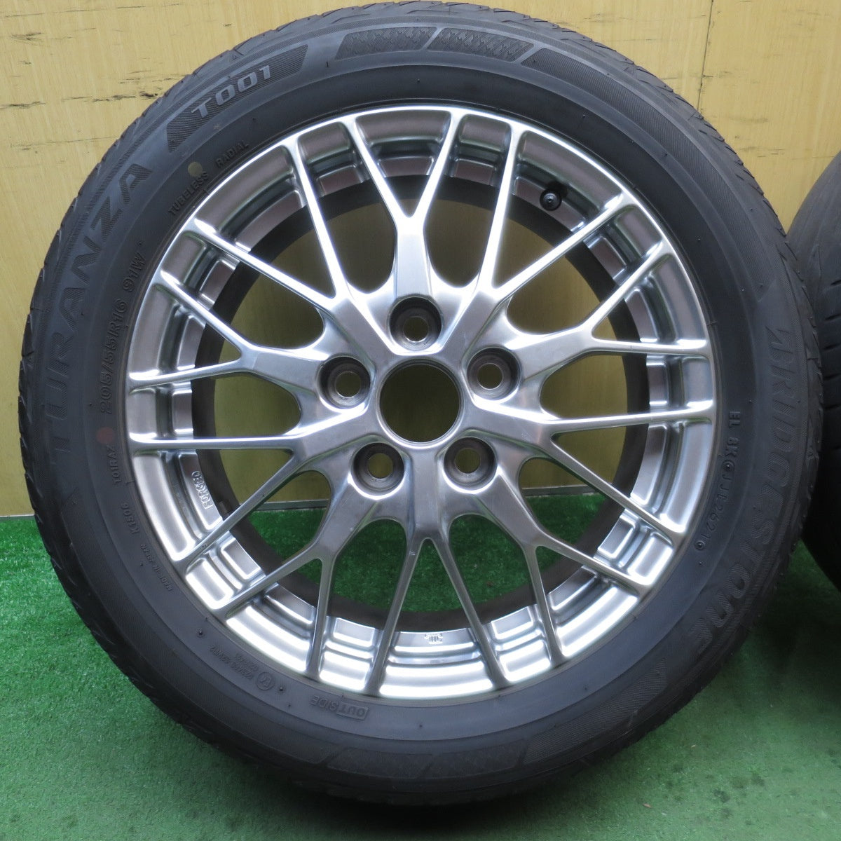 2本価格！21年★トヨタ 80系 ノア ヴォクシー 純正 BBS 205/55R16 ブリヂストン トランザ T001 16インチ PCD114.3/5H★5080807NJノ
