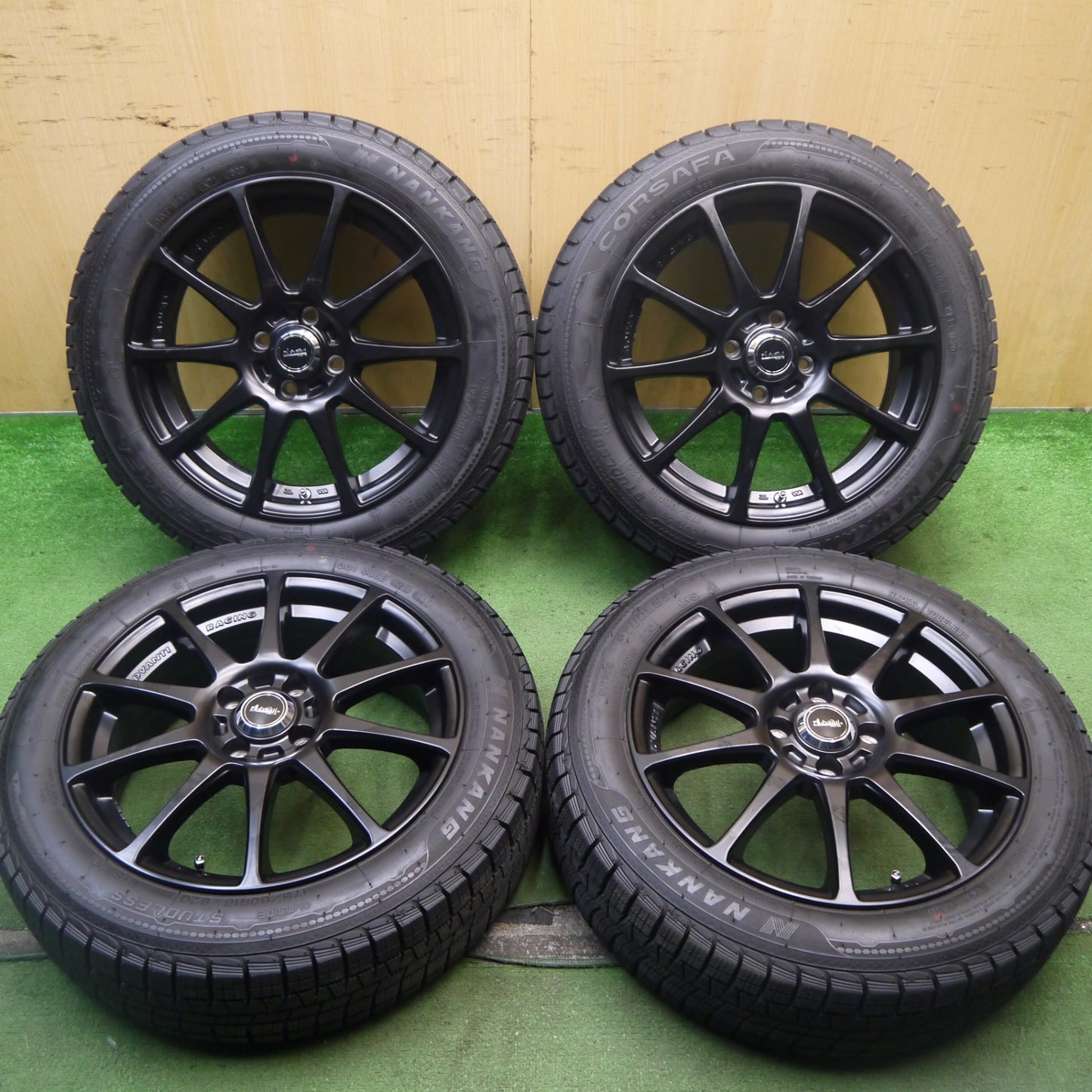 バリ溝！キレイ！9.5分以上★スタッドレス 175/60R16 ナンカン CORSAFA Advanti RACING アドバンティ レーシング 16インチ PCD100/4H★5072302Hス