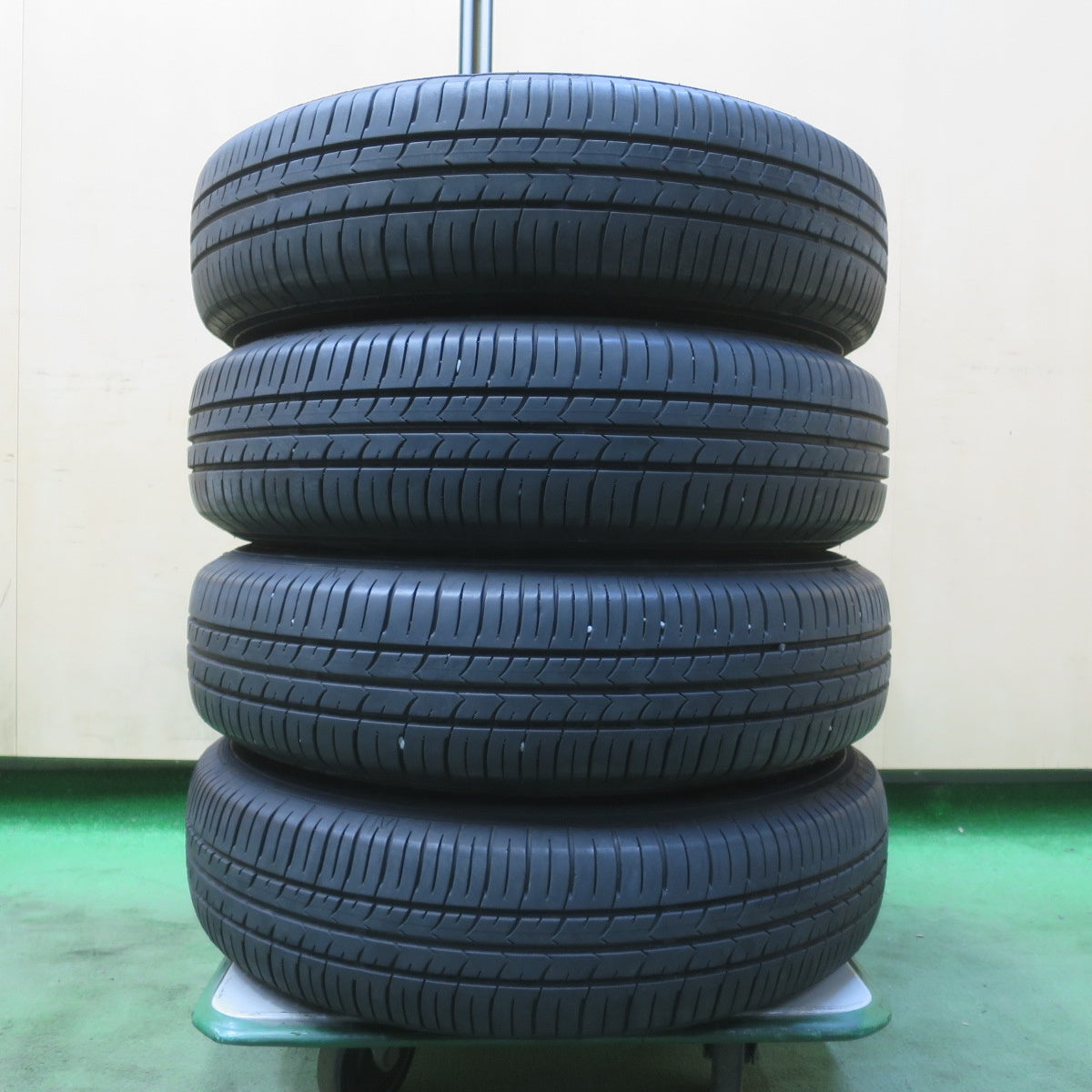 バリ溝！24年！8.5分★スズキ MRワゴン 純正 スチール 145/80R13 グッドイヤー EfficientGrip ECO hybrid EG01 13インチ PCD100/4H★6050404イノ
