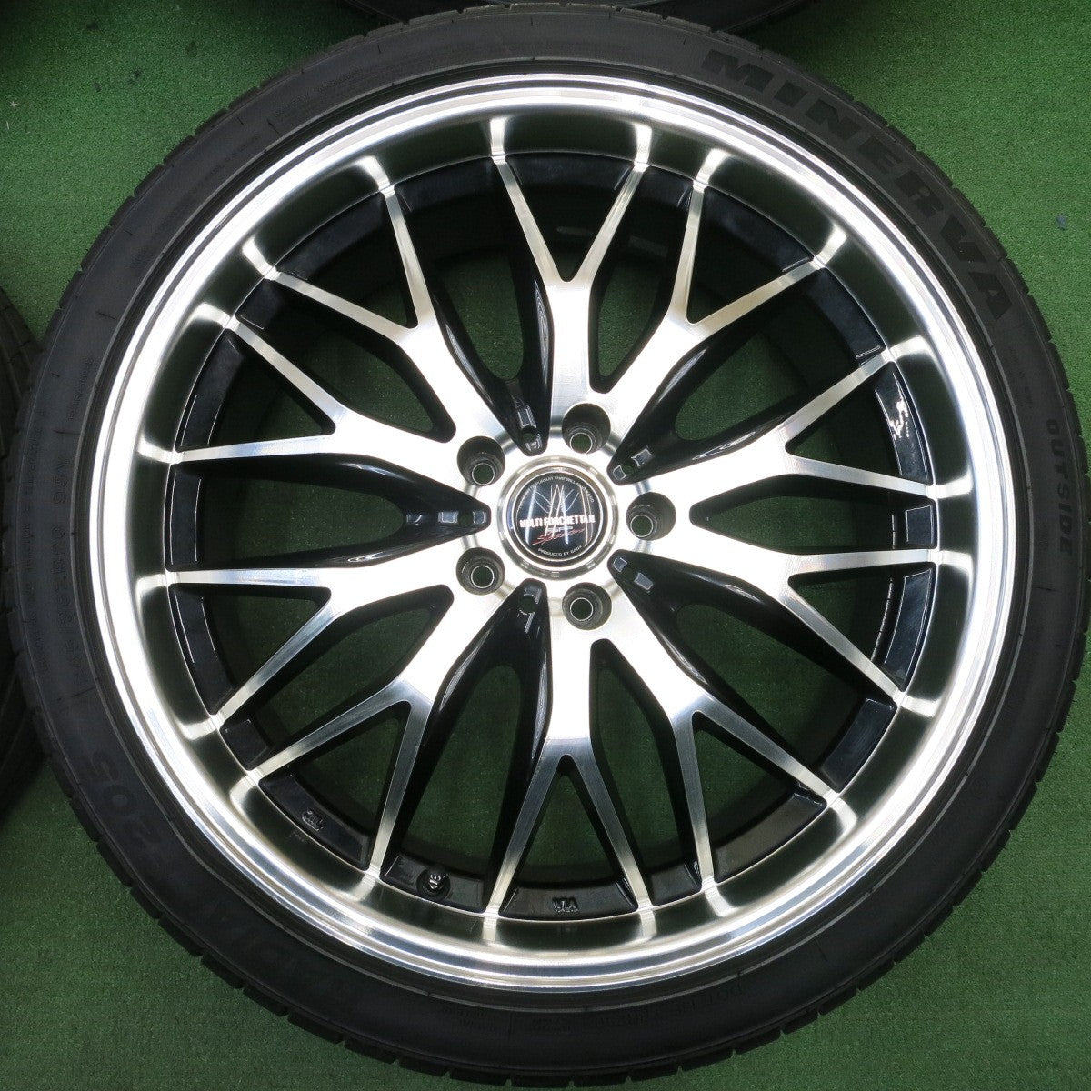 バリ溝！22年！9分★LOXARNY MULTI FORCHETTAⅡ 245/35R20 ミネルバ ラジアル F205 ロクサーニ マルチフォルケッタ2 20インチ PCD114.3/5H★5050702AKノ