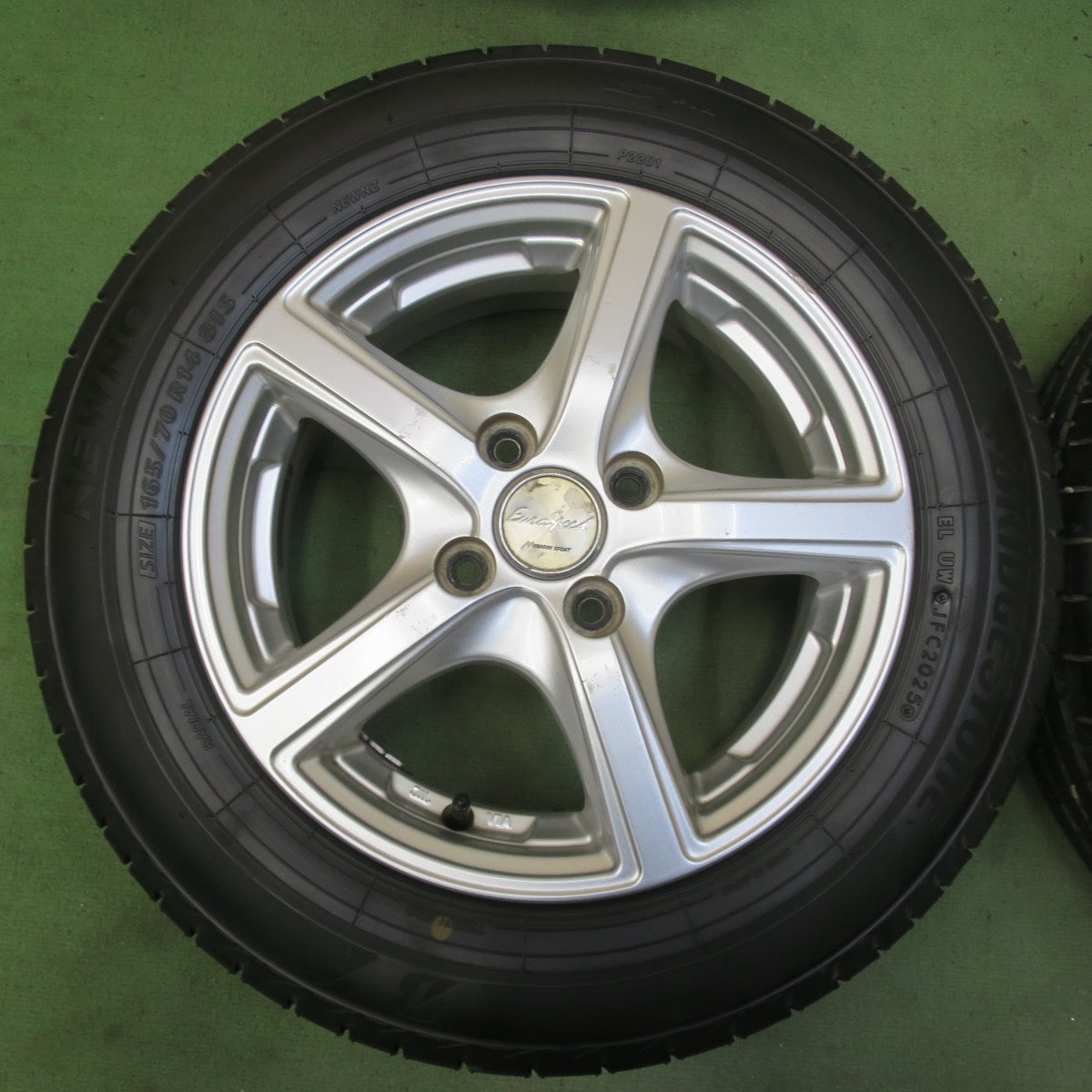 ほぼ未使用！25年◎165/70R14 ブリヂストン NEWNO EuroSpeed MANARAY SPORT ユーロスピード マナレイ 14インチ PCD100/4H◎6063005イノ
