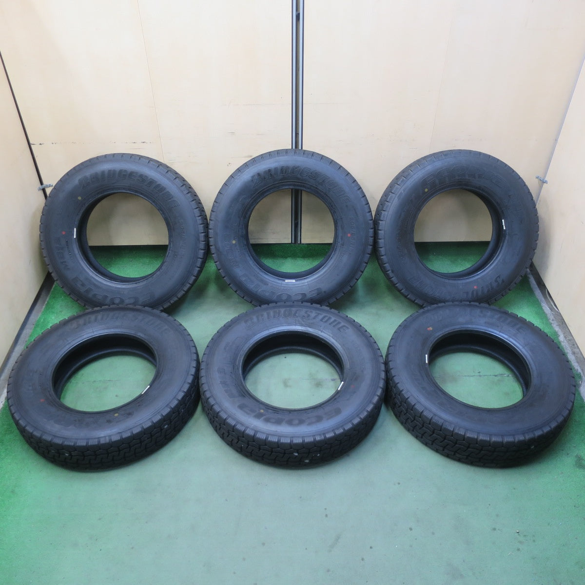 新車外し！25年！6本★トラック タイヤ 205/85R16 117/115N ブリヂストン エコピア M812 ミックス オールシーズン 16インチ★6071405イスタ