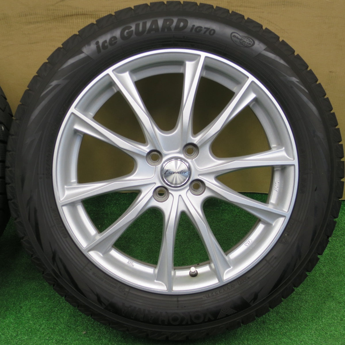 バリ溝！21年！9.5分★スタッドレス 195/60R17 ヨコハマ アイスガード iG70 Exceeder エクシーダー 17インチ PCD100/4H★5121307NKス