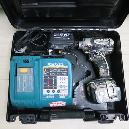 [送料無料] バッテリー2個☆マキタ 充電式 インパクトドライバ TD131D 電動 工具 14.4V バッテリー BL1430 充電器 DC18RA makita☆