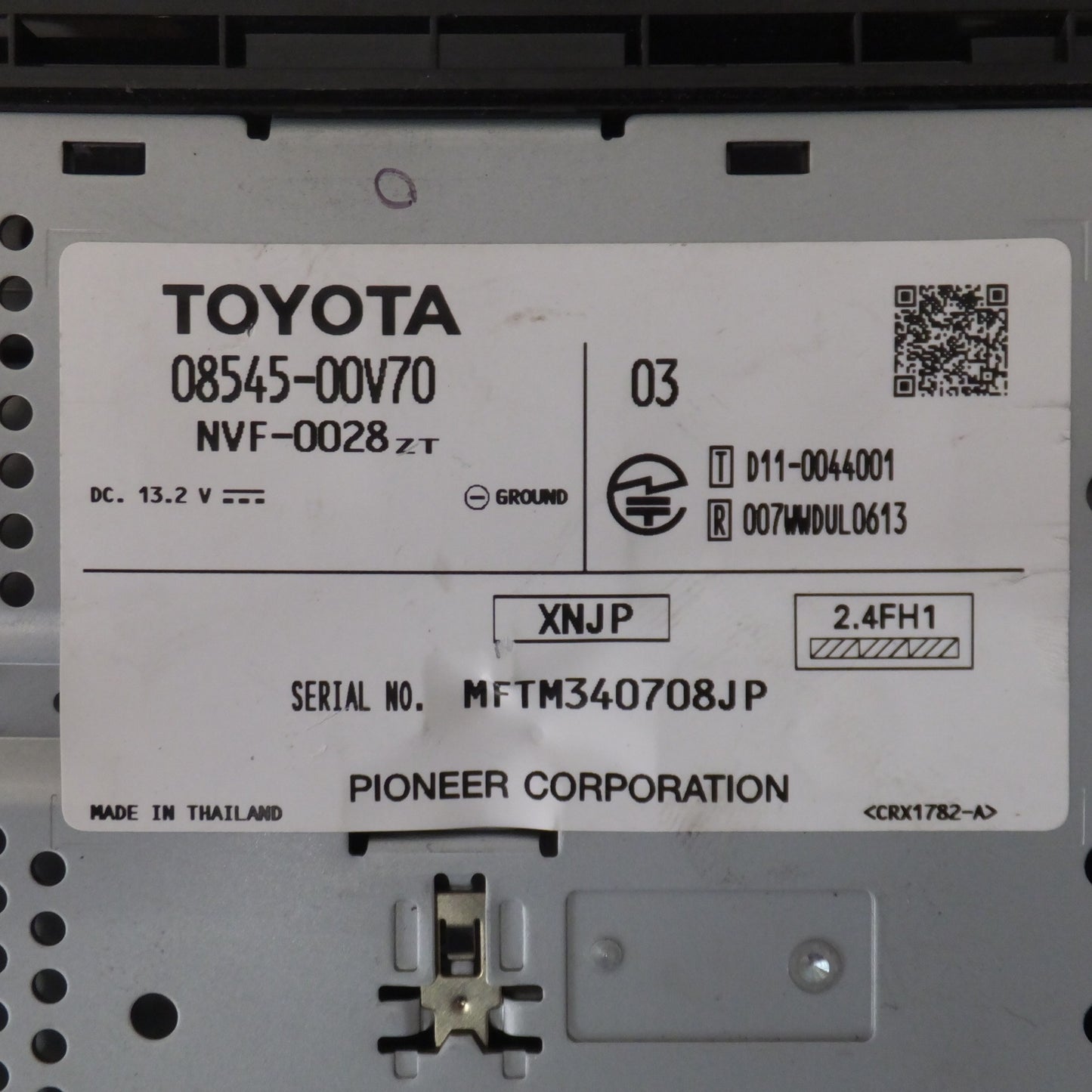 [送料無料] 現状品★パイオニア製 トヨタ 純正 メモリーナビ マルチAVステーション 08545-00V70 NSCP-W62[53]★