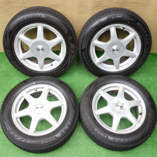 バリ溝！22年！8.5分★スタッドレス 175/65R15 ブリヂストン ブリザック VRX2 社外 アルミ BREMEN ブレーメン 15インチ PCD 100 114.3/4H マルチ★5121409KTス