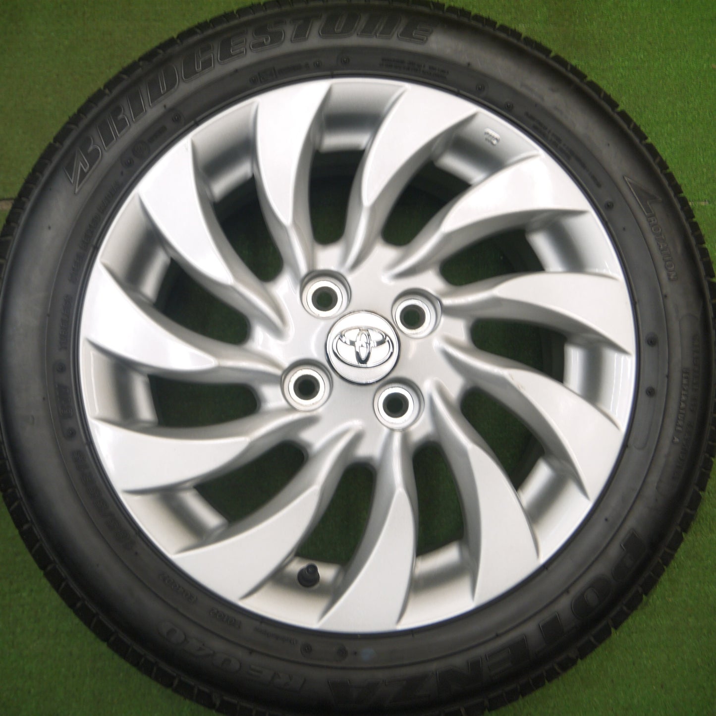 [送料無料] バリ溝！キレイ！9分★トヨタ bB 純正 185/55R15 ブリヂストン ポテンザ RE040 15インチ PCD100/4H★5021806Hノ