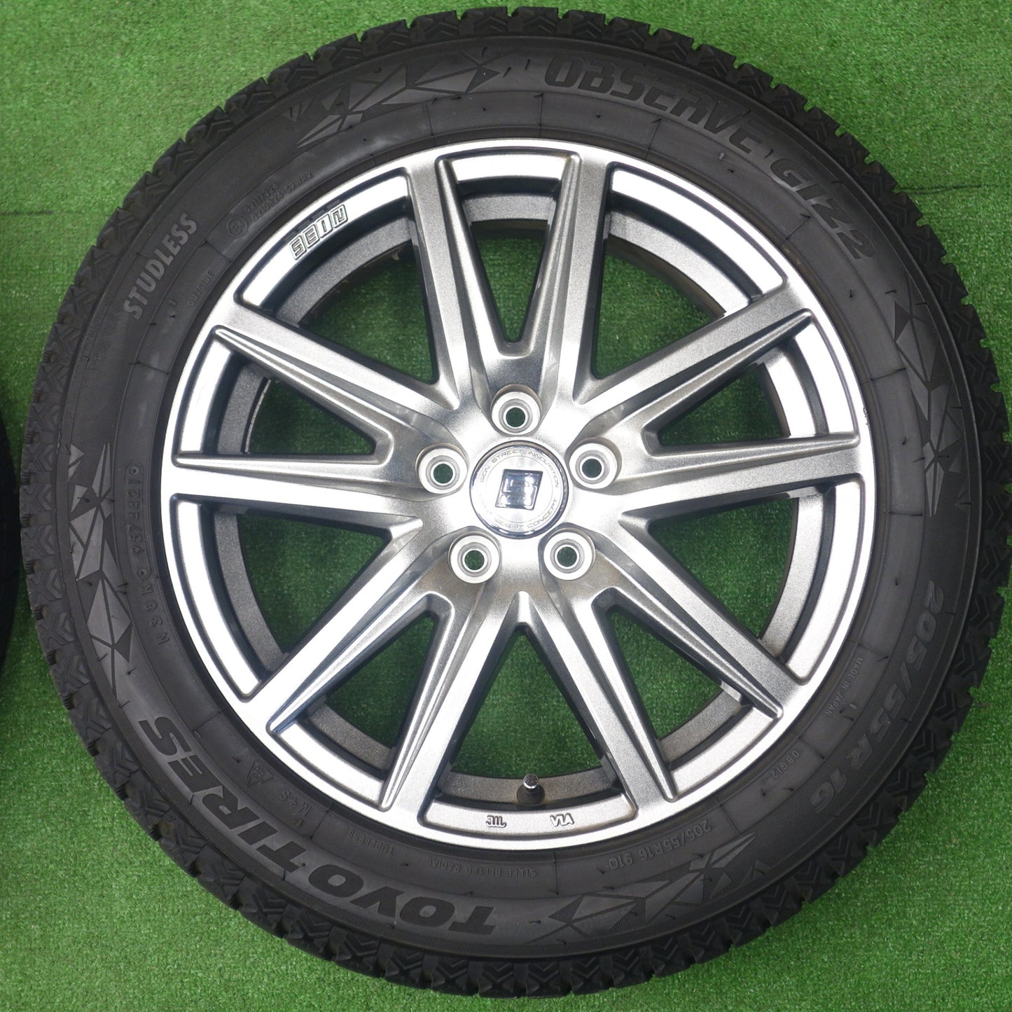 バリ溝！キレイ！9分★インプレッサ 等 205/55R16 スタッドレス トーヨー オブザーブ GIZ2 SEIN-SS ザイン 16インチ PCD100/5H★6021901KTス