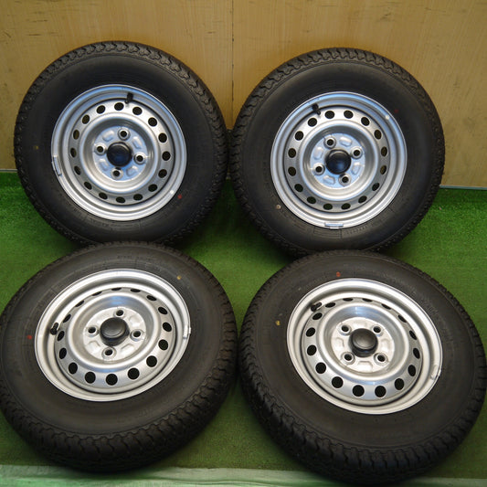 新車外し！23年◎ダイハツ ハイゼット 純正 スチール 145/80R12 80/78N ヨコハマ SUPER VAN 355 12インチ PCD100/4H◎6092504Hノ
