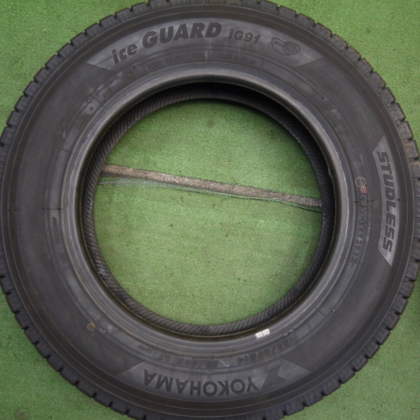 バリ溝！23年！ほぼ10分★スタッドレス 155/80R14 88/86N ヨコハマ アイスガード iG91 タイヤ 14インチ プロボックス サクシード 等★6070503Hスタ