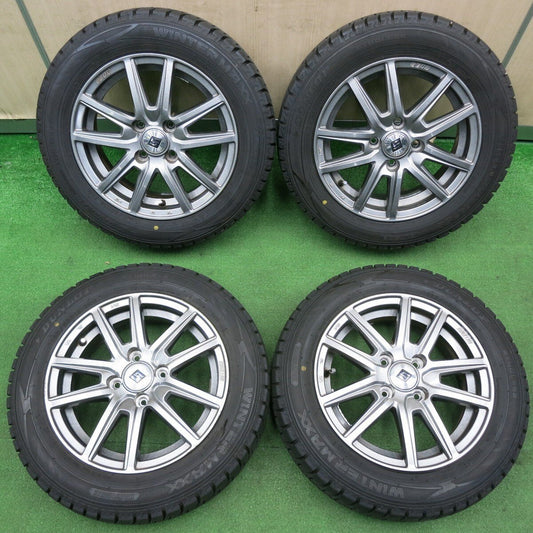 バリ溝！23年！キレイ！9.5分以上★スタッドレス 165/65R14 ダンロップ ウインターマックス WM02 SEIN ザイン 14インチ PCD100/4H★5020304TNス
