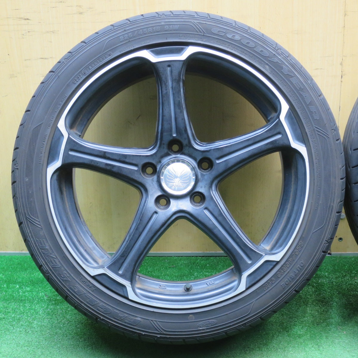 4本価格★ALGERNON Fenice TT-1 225/45R18 グッドイヤー イーグル LS EXE アルジェノン フェニーチェ 18インチ PCD114.3/5H★6021104NJノ