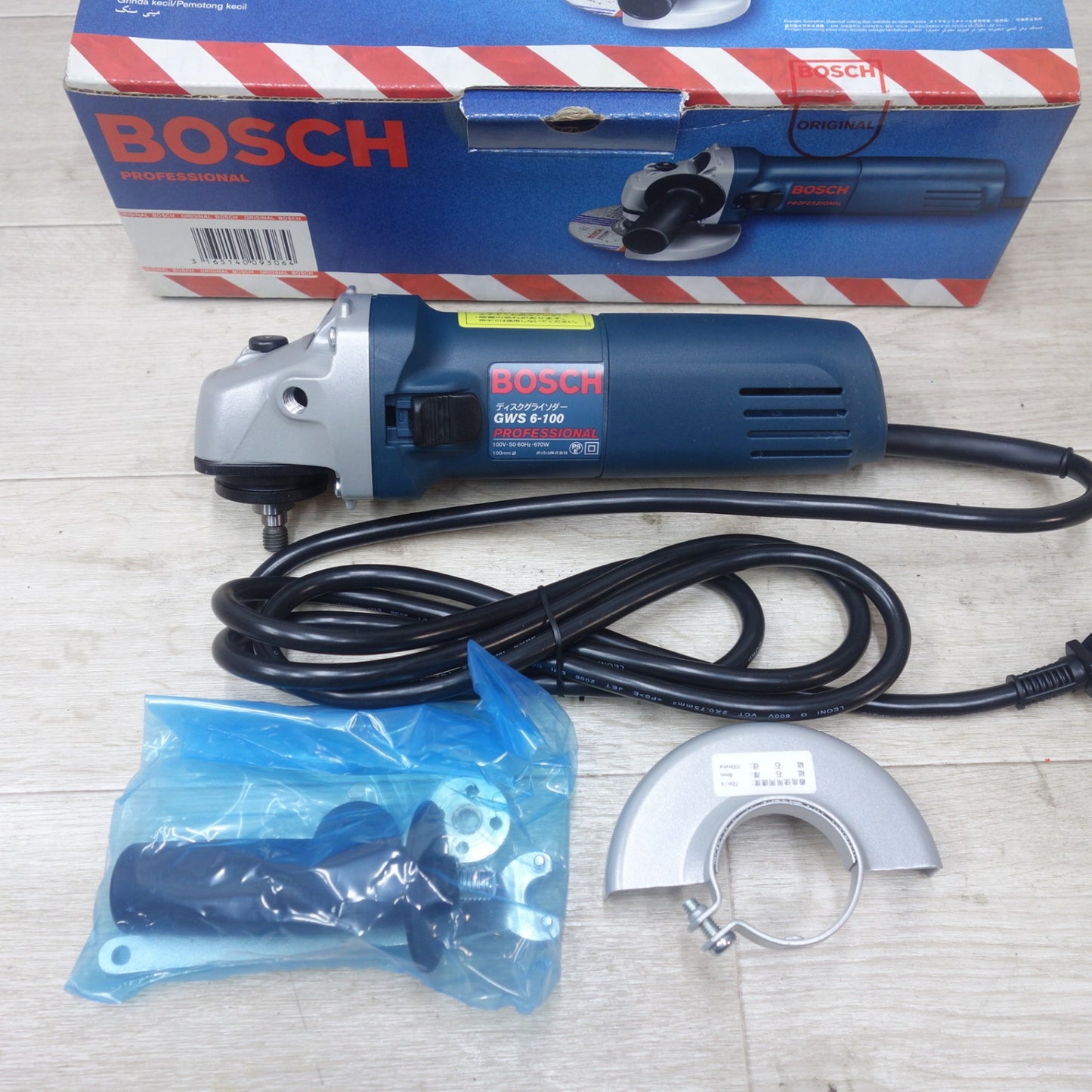 [送料無料] 未使用◆BOSCH  100mm ディスクグラインダー GWS 6-100 PROFESSIONAL 電動 工具 研摩 研磨 機 研削 ボッシュ◆