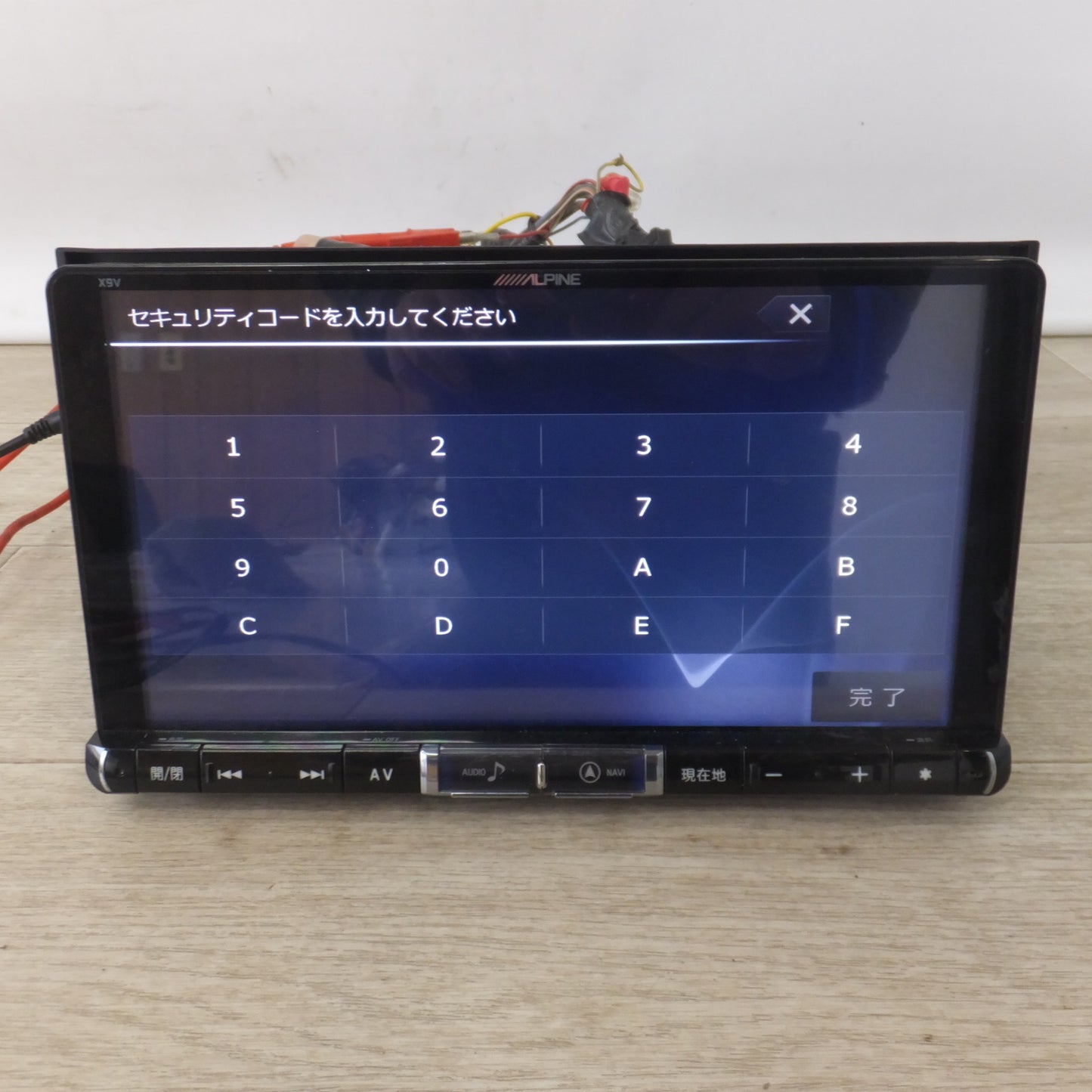 [送料無料] 現状品★アルパイン ALPINE メモリーナビ X9V KTD-X9V-NO2CKD DLW　セキュリティロック　トヨタ ノア ハイブリッド Si 専用(49)★