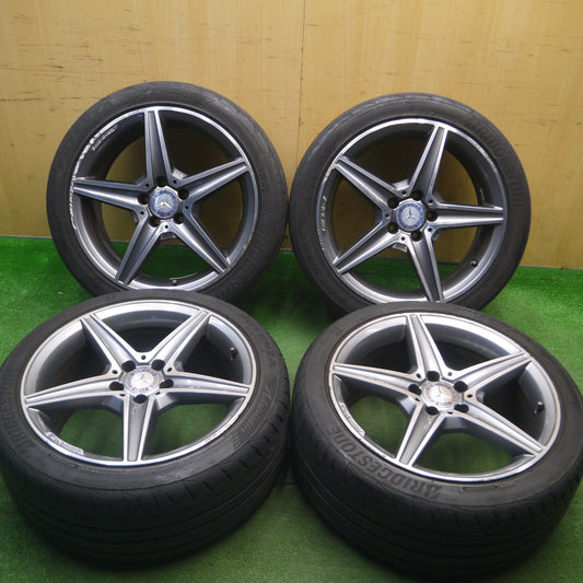 [送料無料] 4本価格！22年★ベンツ Cクラス W205 純正 AMG 225/45R18 245/40R18 ブリヂストン ポテンザ RE004 アドレナリン 18インチ PCD112/5H★5021003Hノ