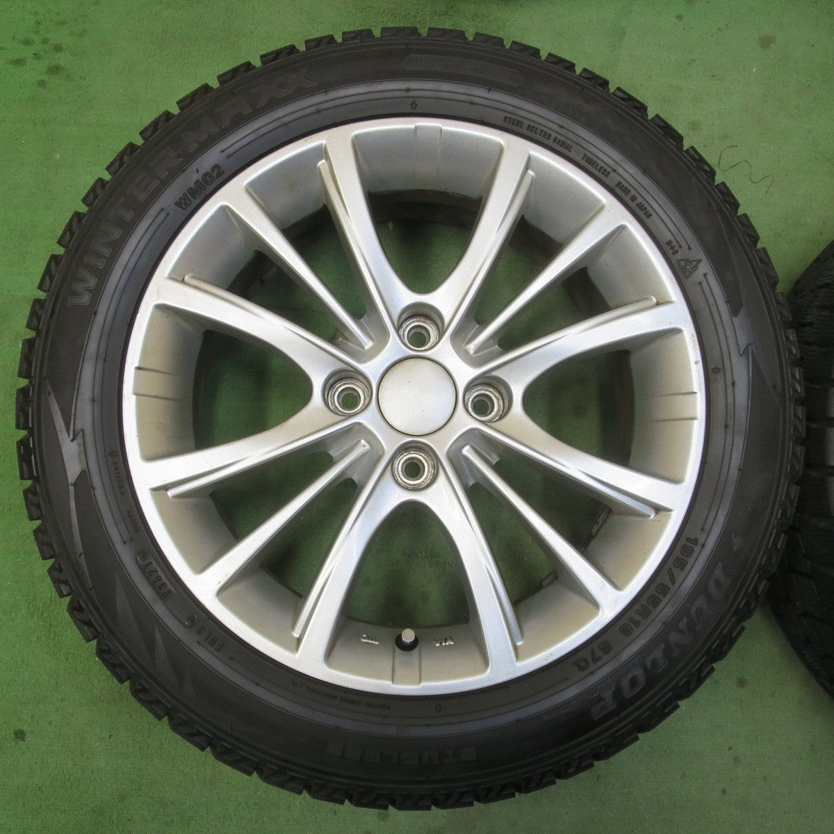 バリ溝！9.5分★プジョー 等 ATS CP Type 195/55R16 スタッドレス ダンロップ ウインターマックス WM02 CPタイプ 16インチ PCD108/4H★6021505IMス