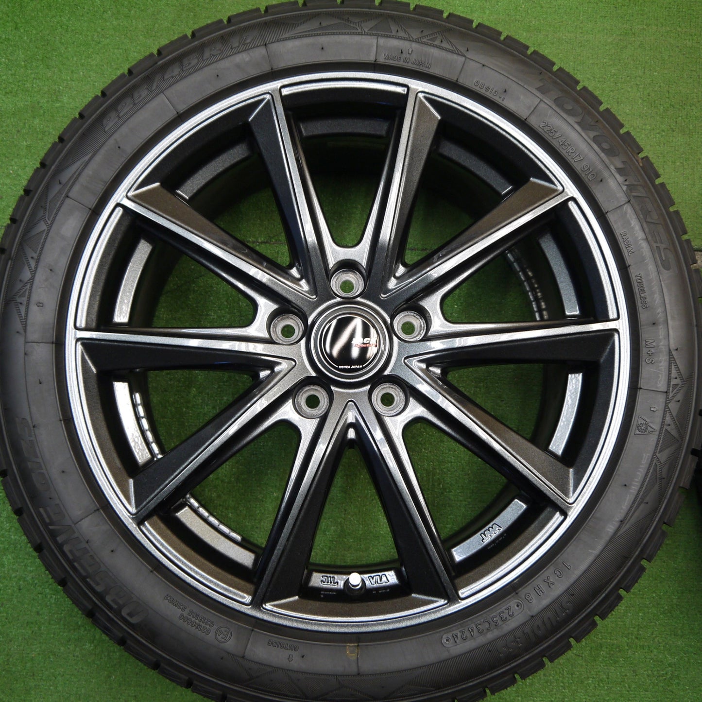 タイヤほぼ未使用！24年！キレイ★スタッドレス 225/45R17 トーヨー オブザーブ GIZ3 ZACK Sport-FT MONZA ザック 17インチ PCD114.3/5H★5042309Hス