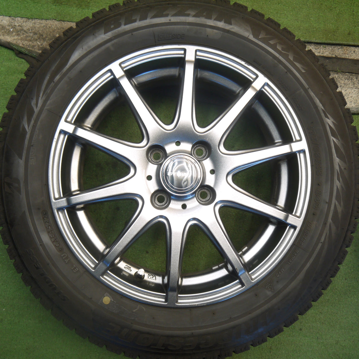 4本価格！22年◎スタッドレス 175/65R15 ブリヂストン ブリザック VRX2 TIRO 社外 アルミ 15インチ PCD100/4H◎6083103Hス
