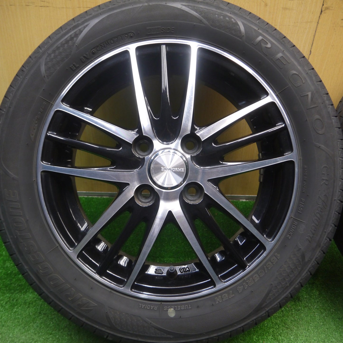 [送料無料] 4本価格★155/65R14 ブリヂストン レグノ GR-Leggera ECO FORME エコフォルム 14インチ PCD100/4H★5012701Hノ
