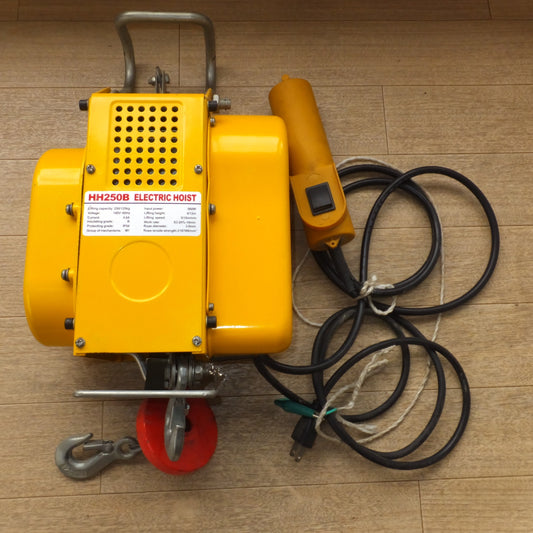 [送料無料] キレイ★徳君 TOKUN 電動ホイスト ELECTRIC HOIST HH250B 60Hz　シングルライン 125kg 12m　ダブルライン 250kg 6m★