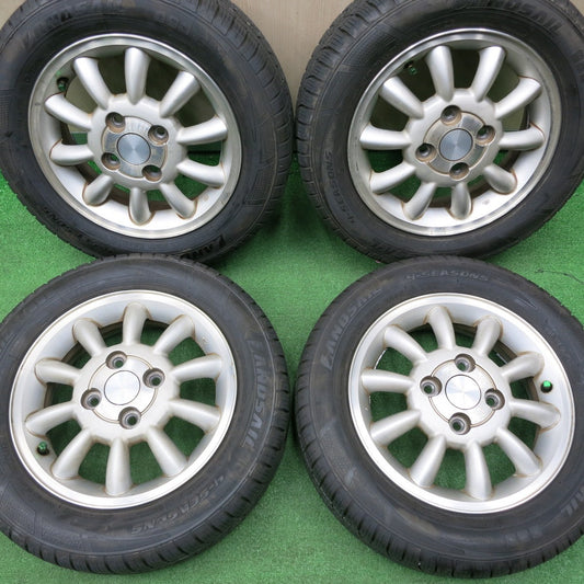 [送料無料] バリ溝！23年！ほぼ10分★スズキ ラパン 純正 155/65R13 ランドセイル 4-SEASONS 13インチ PCD100/4H★4121402NJノ
