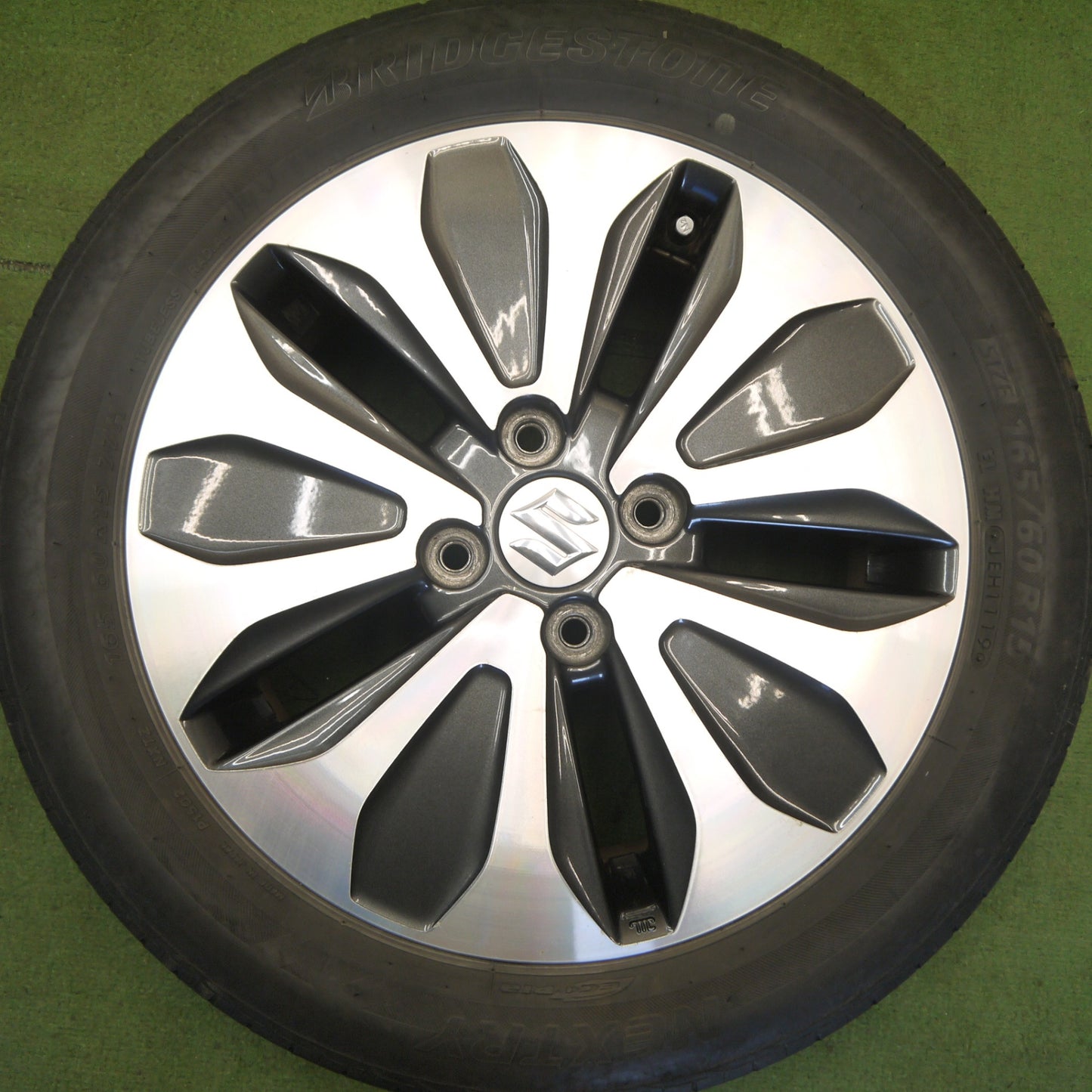 キレイ★スズキ MA15S ソリオ 純正 165/60R15 ブリヂストン ネクストリー エコピア 15インチ PCD100/4H★6060802Hノ