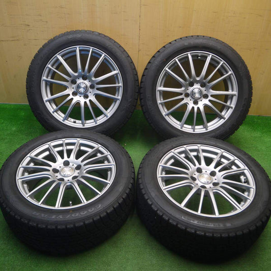 超バリ溝！キレイ！9.5分以上★スタッドレス 215/55R17 グッドイヤー アイスナビ6 ravrion selzer ラブリオン 17インチ PCD114.3/5H★5012108Hス