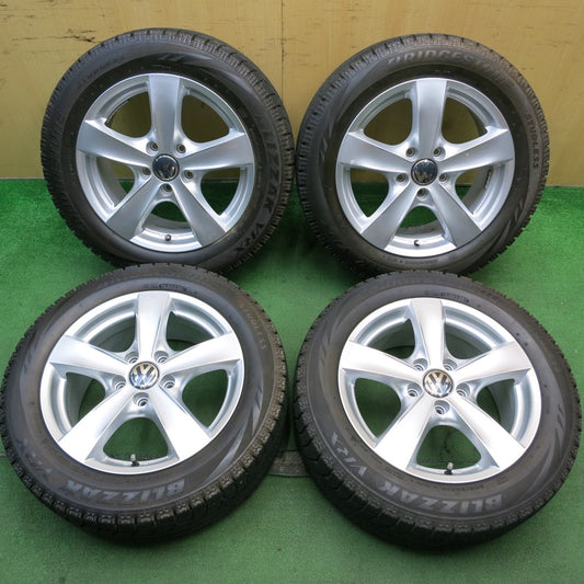 バリ溝！9.5分★ワーゲン 等 AGA TARGA 205/55R16 スタッドレス ブリヂストン ブリザック VRX 16インチ PCD112/5H★5053002HAス