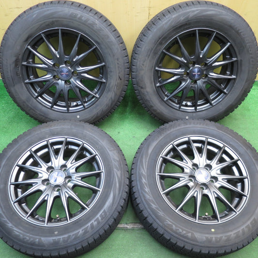 バリ溝！22年！キレイ！9.5分★プリウス 等 195/65R15 スタッドレス ブリヂストン ブリザック VRX2 VELVA SPORTZ ヴェルヴァ 15インチ PCD100/5H★5053007NJス