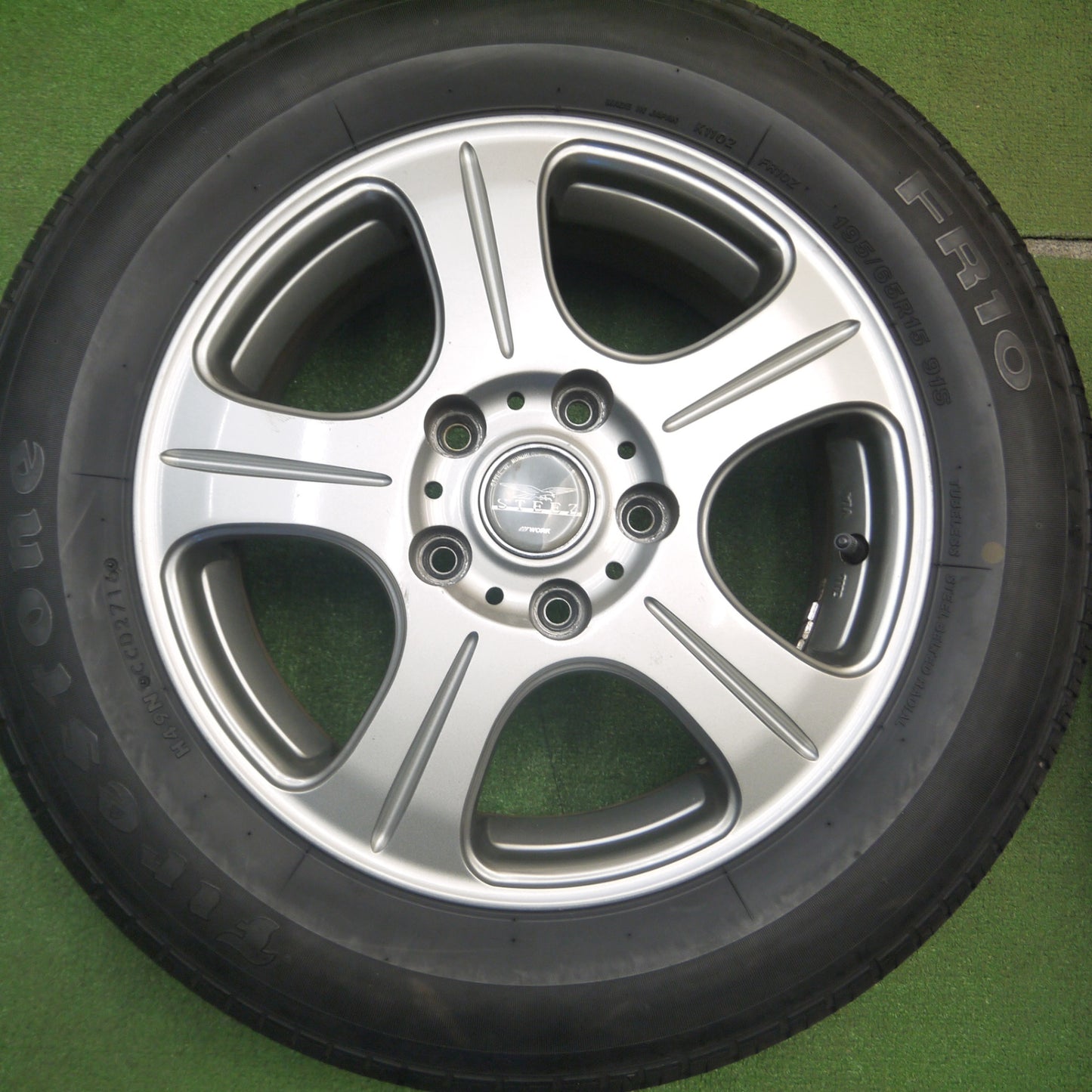 [送料無料] 4本価格★WORK STEEZ 195/65R15 ファイアストン FR10 ワーク スティーズ 15インチ PCD114.3/5H★5020709Hノ