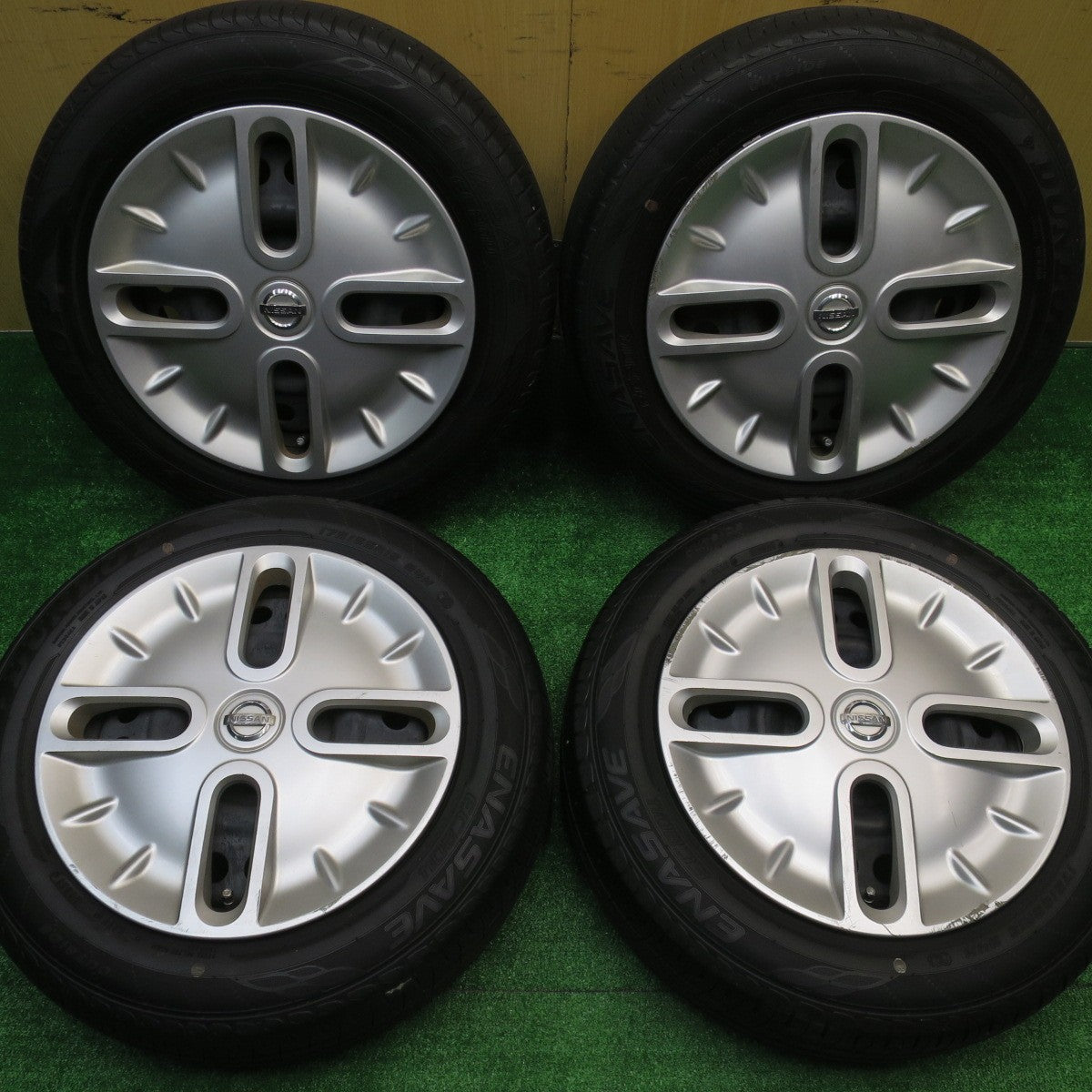 4本価格！21年★日産 キューブ 純正 スチール 175/65R15 ダンロップ エナセーブ EC204 15インチ PCD100/4H★5101402NJノ