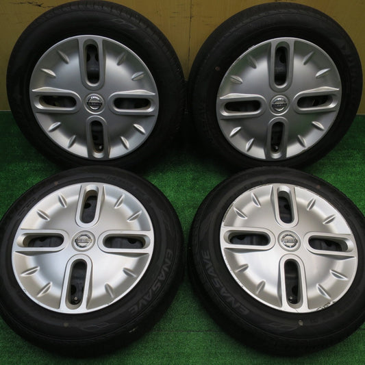 4本価格！21年★日産 キューブ 純正 スチール 175/65R15 ダンロップ エナセーブ EC204 15インチ PCD100/4H★5101402NJノ