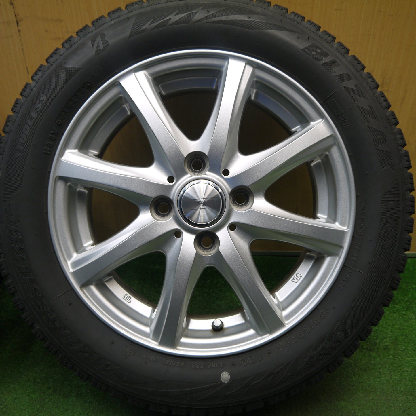 4本価格★スタッドレス 155/65R14 ブリヂストン ブリザック VRX2 MACBES MB8 マクベス 14インチ PCD100/4H★6022003Hス