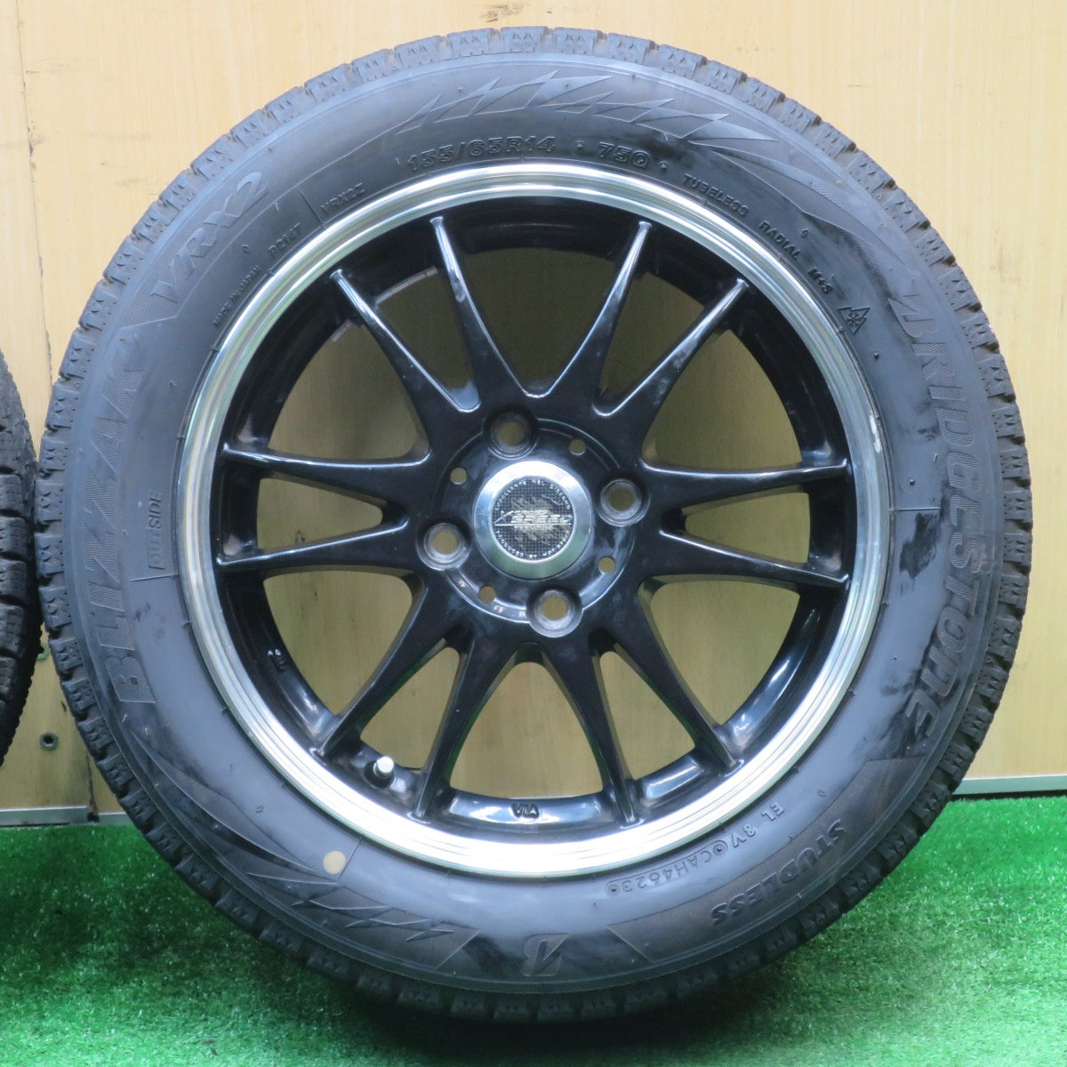 バリ溝！23年！8.5分★スタッドレス 155/65R14 ブリヂストン ブリザック VRX2 X CROSS SPEED PREMIUM クロススピード 14インチ PCD100/4H★5111102NJス