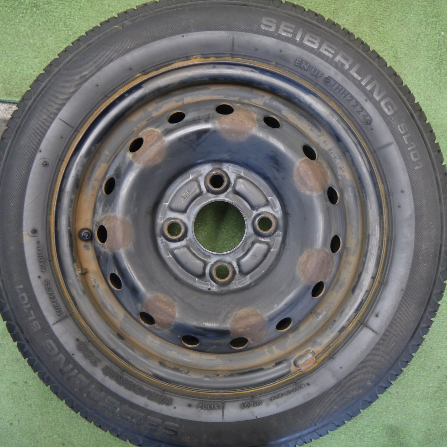 4本価格！24年◎155/65R13 セイバーリング SL101 TOPY スチール ホイール 13インチ PCD100/4H◎6072708Hノ