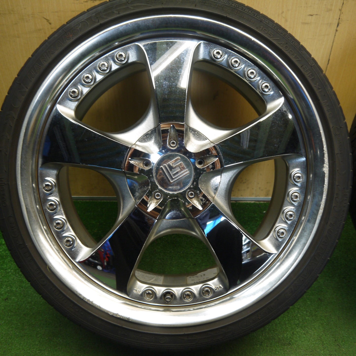 4本価格★WORK LS105 195/40R17 ナンカン AS-1 ワーク 17インチ PCD100/4H★6060904Hノ