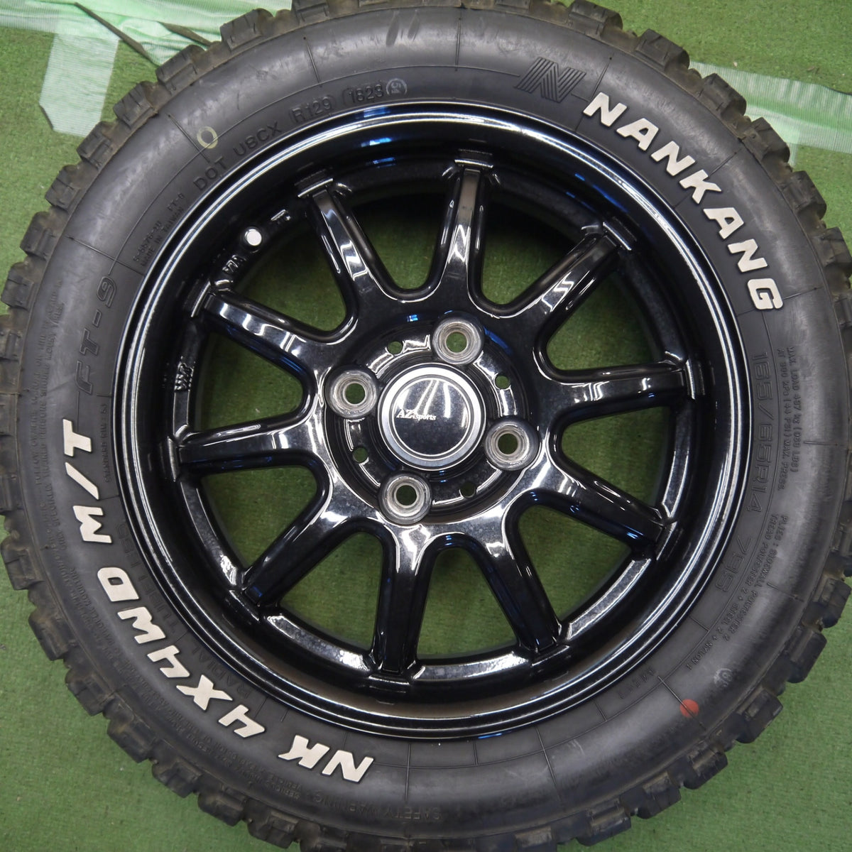 バリ溝！23年！9.5分◎165/65R14 ナンカン NK 4×4WD M/T FT-9 AZ Sports AZスポーツ 14インチ 軽サイズ PCD100/4H◎6100201Hノ