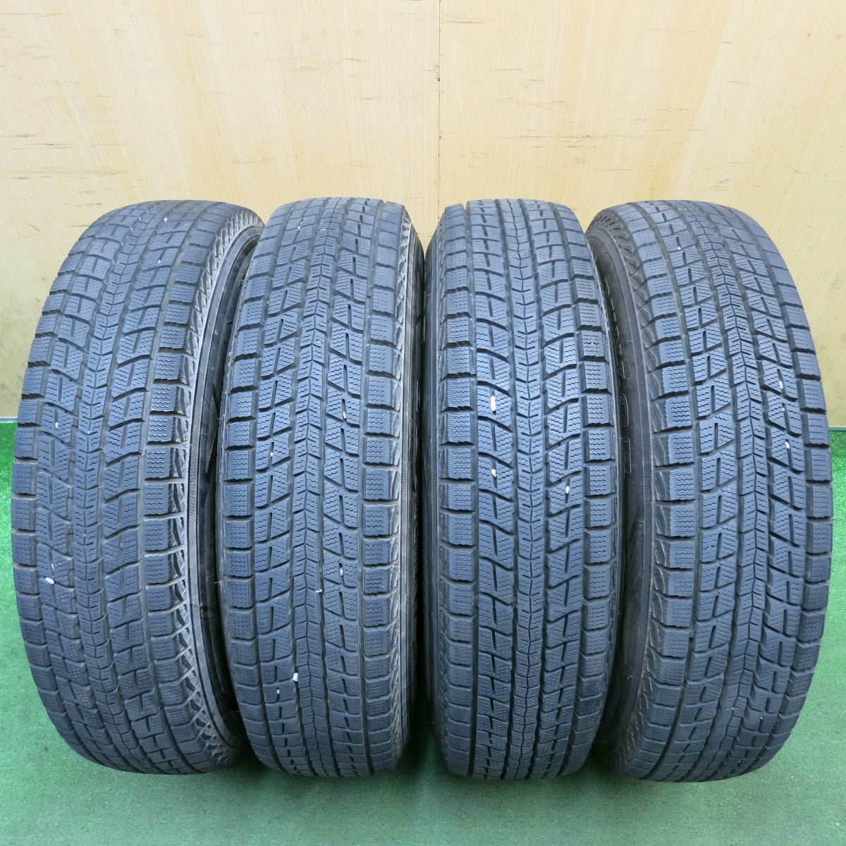 バリ溝！9.5分◎スズキ JA11 ジムニー 純正 175/80R16 スタッドレス ダンロップ ウインターマックス SJ8 16インチ PCD139.7/5H◎6100405HAス