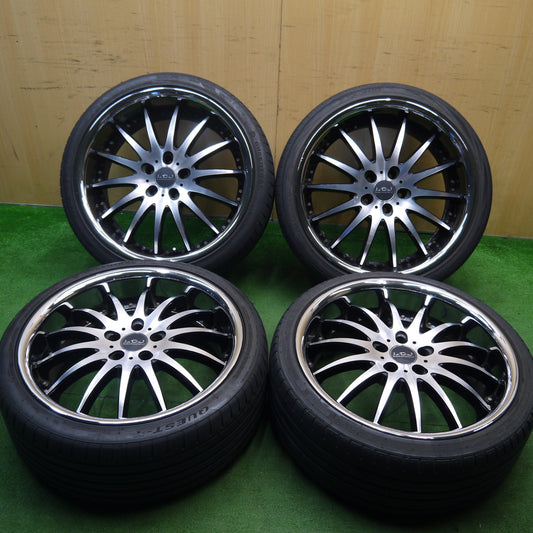 4本価格！22年★レグザーニ LX14 L.D.J 245/35R20 ヨコハマ ブルーアース RV-02 グリーントラック QUEST-X ルッチーニ BUONO SPORT LEXANI LDJ PCD114.3/5H★5051909Hノ
