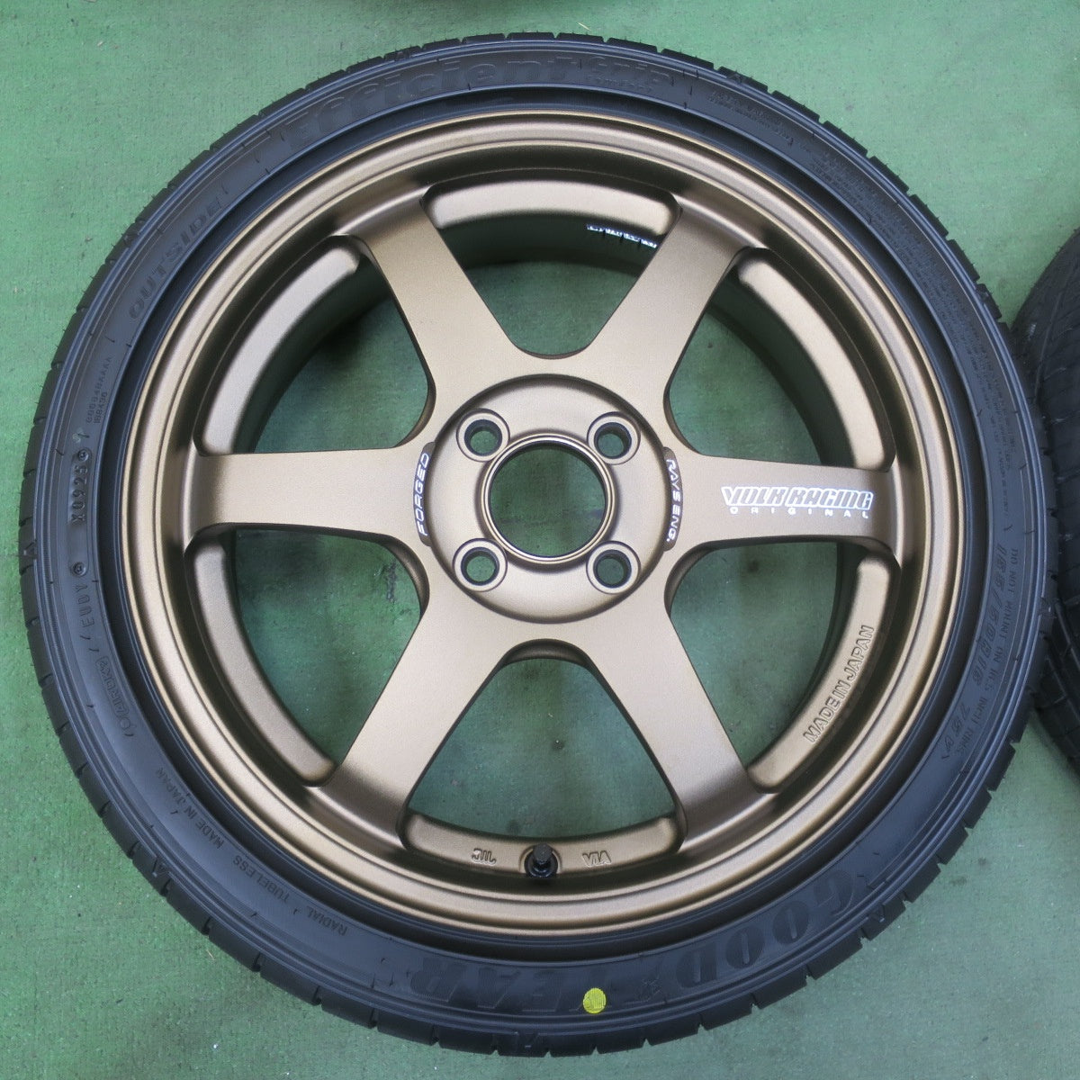 未使用！25年★RAYS TE37 SONIC 鍛造 165/50R16 グッドイヤー EfficientGrip Comfort 16インチ レイズ 軽サイズ PCD100/4H★5092913イノ