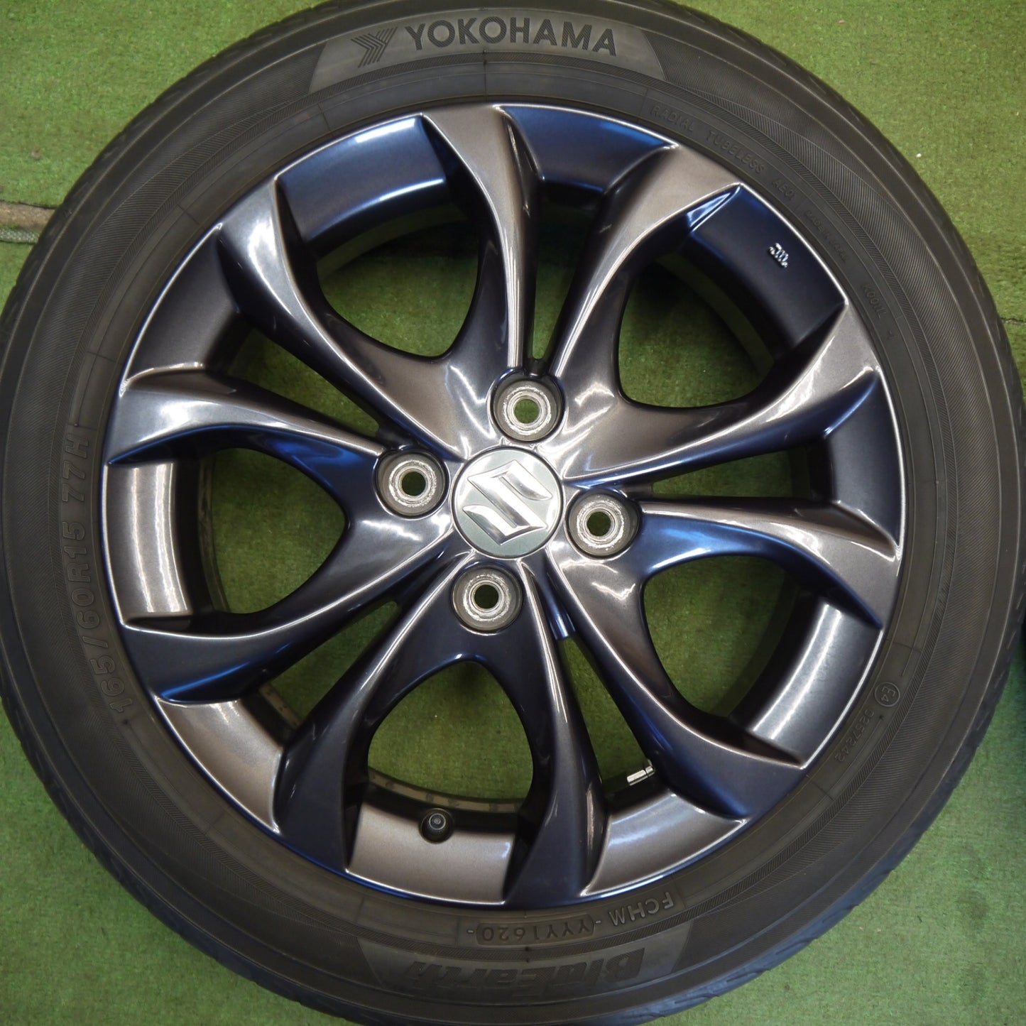 キレイ！22年★スズキ MA15S ソリオ 純正 165/60R15 ブリヂストン ネクストリー エコピア ヨコハマ ブルーアース AE01 15インチ PCD100/4H★6051107Hノ
