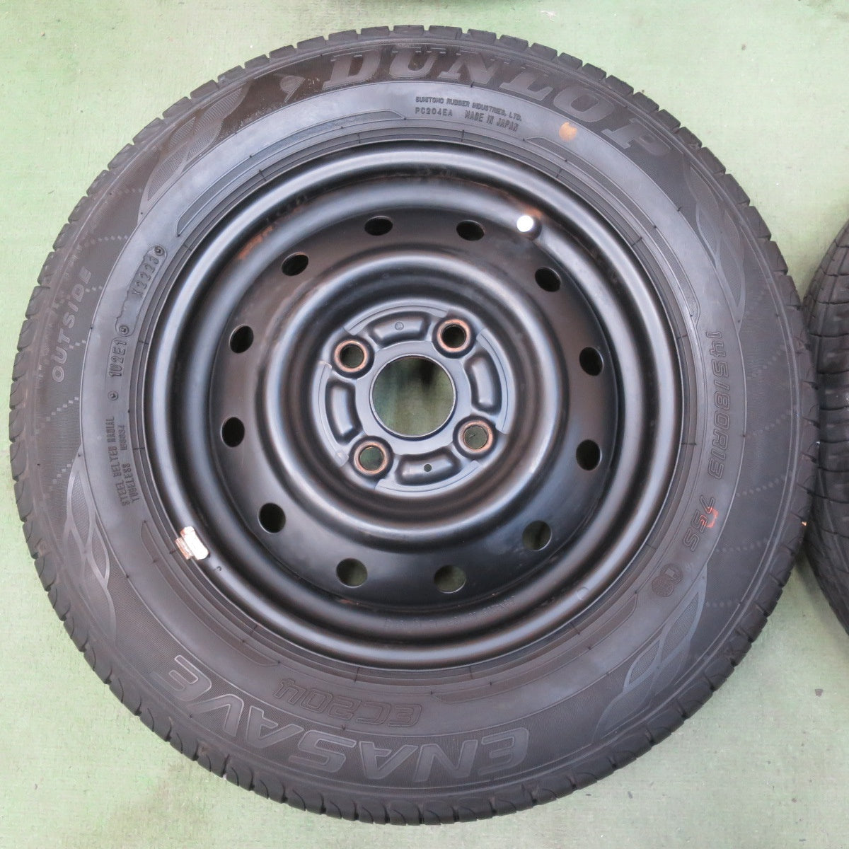 キレイ！23年◎145/80R13 ダンロップ エナセーブ EC204 TOPY スチール ホイール 13インチ PCD100/4H◎6100607イノ