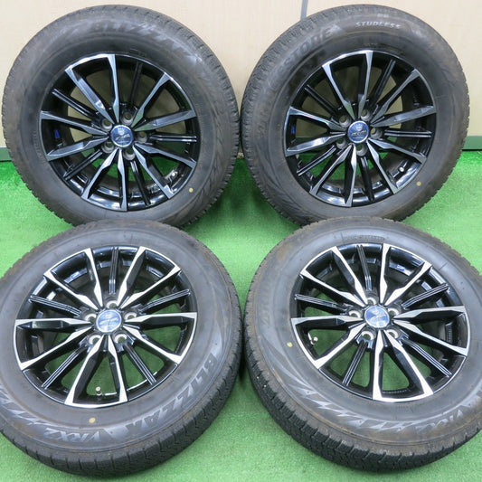 4本価格★プリウス等 195/65R15 スタッドレス ブリヂストン VRX2 SMACK ENKEI スマック エンケイ PCD100/5H★5020403NJス