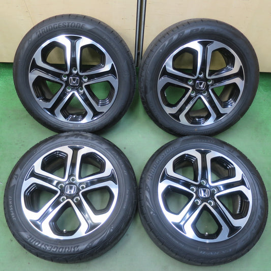 バリ溝！25年！キレイ！9.5分★ホンダ ヴェゼル 純正 215/55R17 ブリヂストン プレイズ PX-RV2 17インチ PCD114.3/5H★6050403イノ