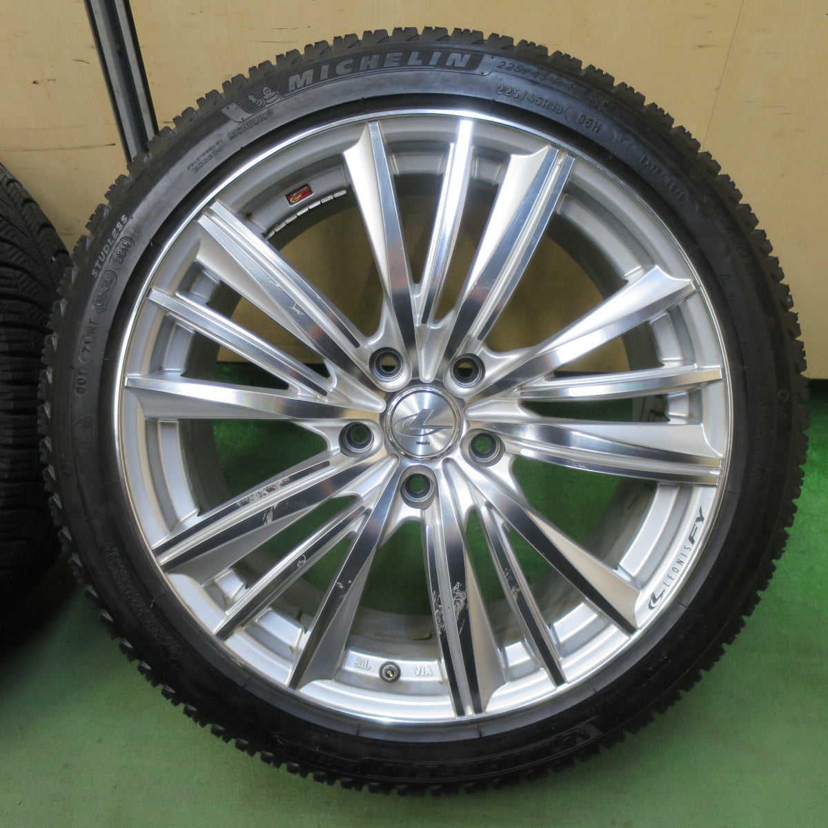 4本価格★LEONIS FY 225/45R18 スタッドレス ミシュラン X-ICE3+ 18インチ レオニス PCD114.3/5H★5111002TTス